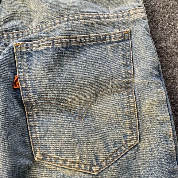 Vintage Levi’s Women’s Jean Denim Shorts Orange Tab High Rise Size 31 - Picture 4 of 16